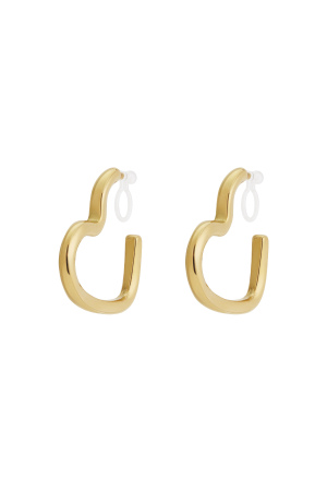 Boucle D'Oreille À Clip En Forme De Cœur h5 