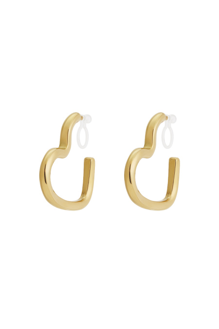 Boucle d'oreille à clip en forme de cœur