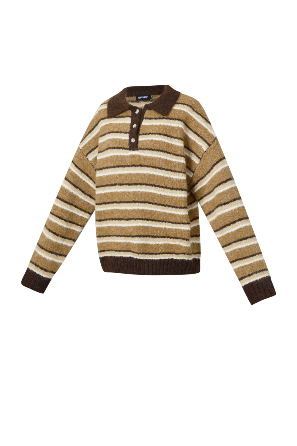 Pull Polo En Maille À Rayures Image2