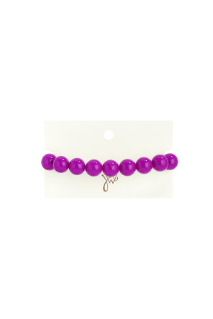 Bracelet À Perles Moyennes Et Fermoir Avant - 12 Mm h5 Image5