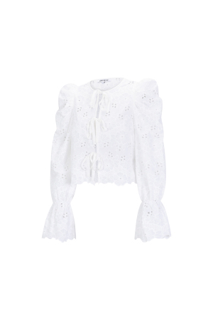 Coton Tissé Haut À Manches Longues Femme Casual Cutout h5 Image2