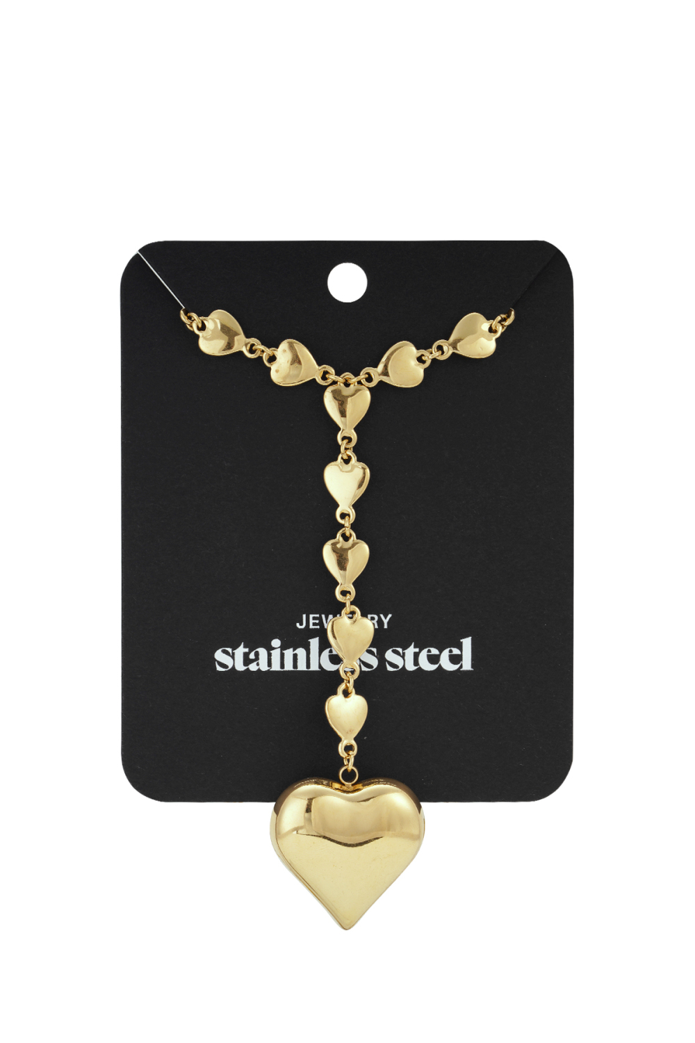 Colliers Longs En Acier Inoxydable, Style Cœur, Décontracté, Simple Et Quotidien, Bijoux Pour Femmes Image5