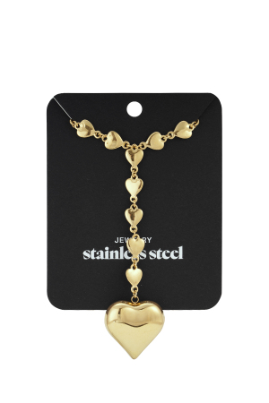Colliers Longs En Acier Inoxydable, Style Cœur, Décontracté, Simple Et Quotidien, Bijoux Pour Femmes h5 Image5