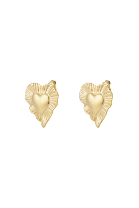 Boucles d'oreilles coeur rayonnant