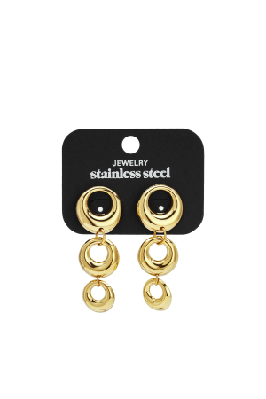 Boucles D'Oreilles Pendantes En Acier Inoxydable, Style Cercle, Décontractées, Simples, Pour Femmes h5 Image5