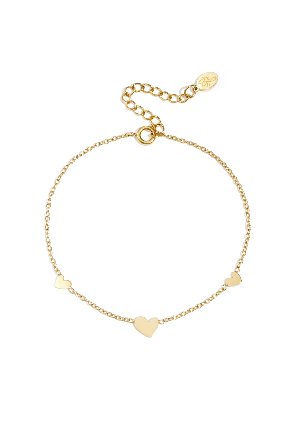 Bracelet Classique Avec Coeurs - Acier Inoxydable 