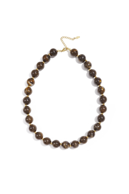 Collier de perles dorées de 135 mm