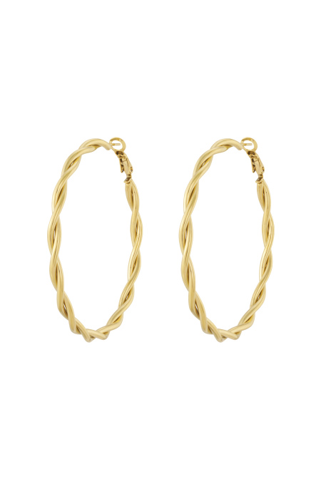 Boucles d'oreilles créoles torsadées