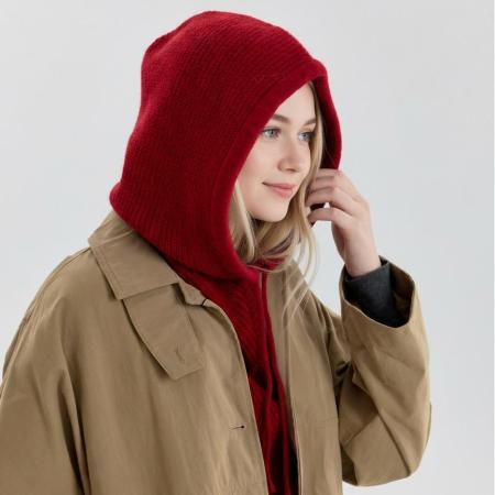 Écharpe d'hiver polyvalente en polyester à rayures pour femme, 1 pièce