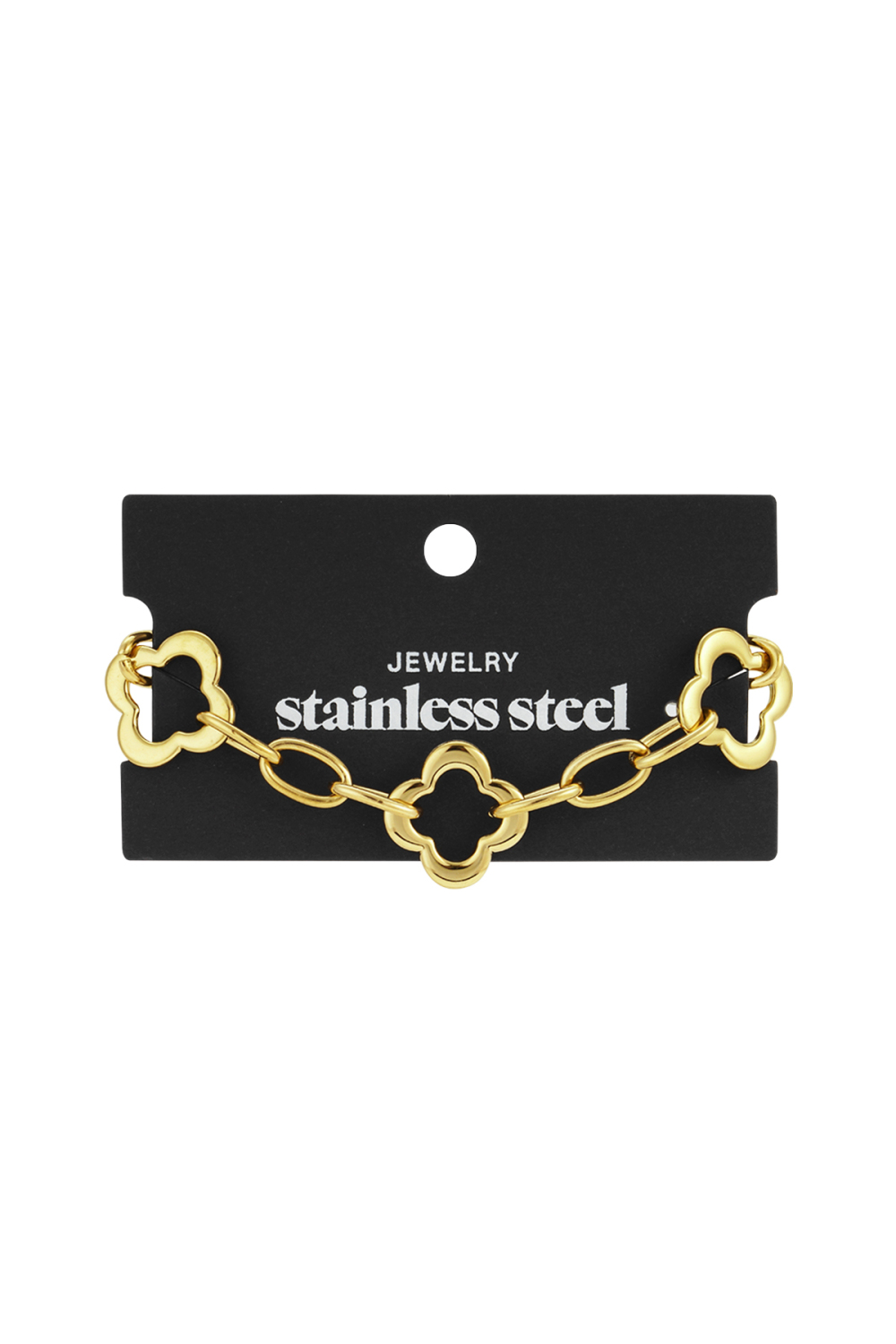 Bracelets Chaîne En Acier Inoxydable Clover, Bijoux Décontractés Pour Femmes h5Image4