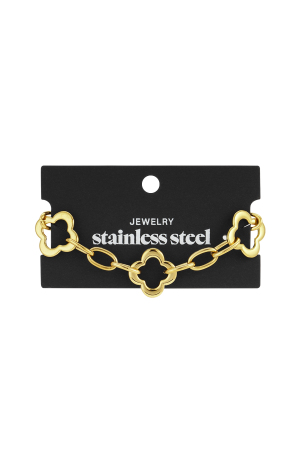 Bracelets Chaîne En Acier Inoxydable Clover, Bijoux Décontractés Pour Femmes h5 Image4