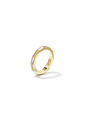 Bague Angulaire Ornée De Pierres Et De Détails En Nacre h5 
