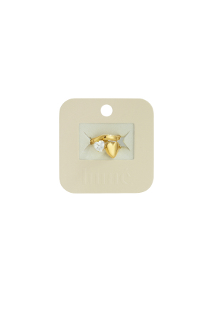 Bagues En Acier Inoxydable Avec Pierres Précieuses, Style Cœur, Décontractées, Simples Et Quotidiennes, Bijoux Pour Femmes h5 Image5