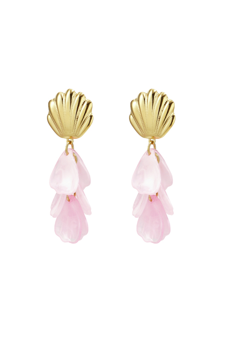 Boucles d'oreilles coquillage ornées de nacre