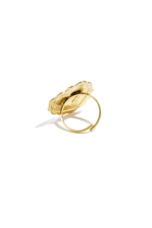 Bague Statement En Forme De Cœur Ornée De Motifs Et De Pétales De Fleurs h5 Image2