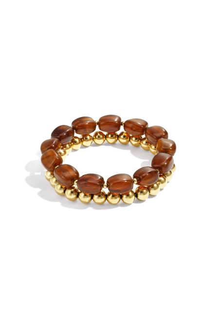 Bracelet composé de perles asymétriques