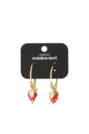 Boucles D'Oreilles Douceur Fraise h5 Image4