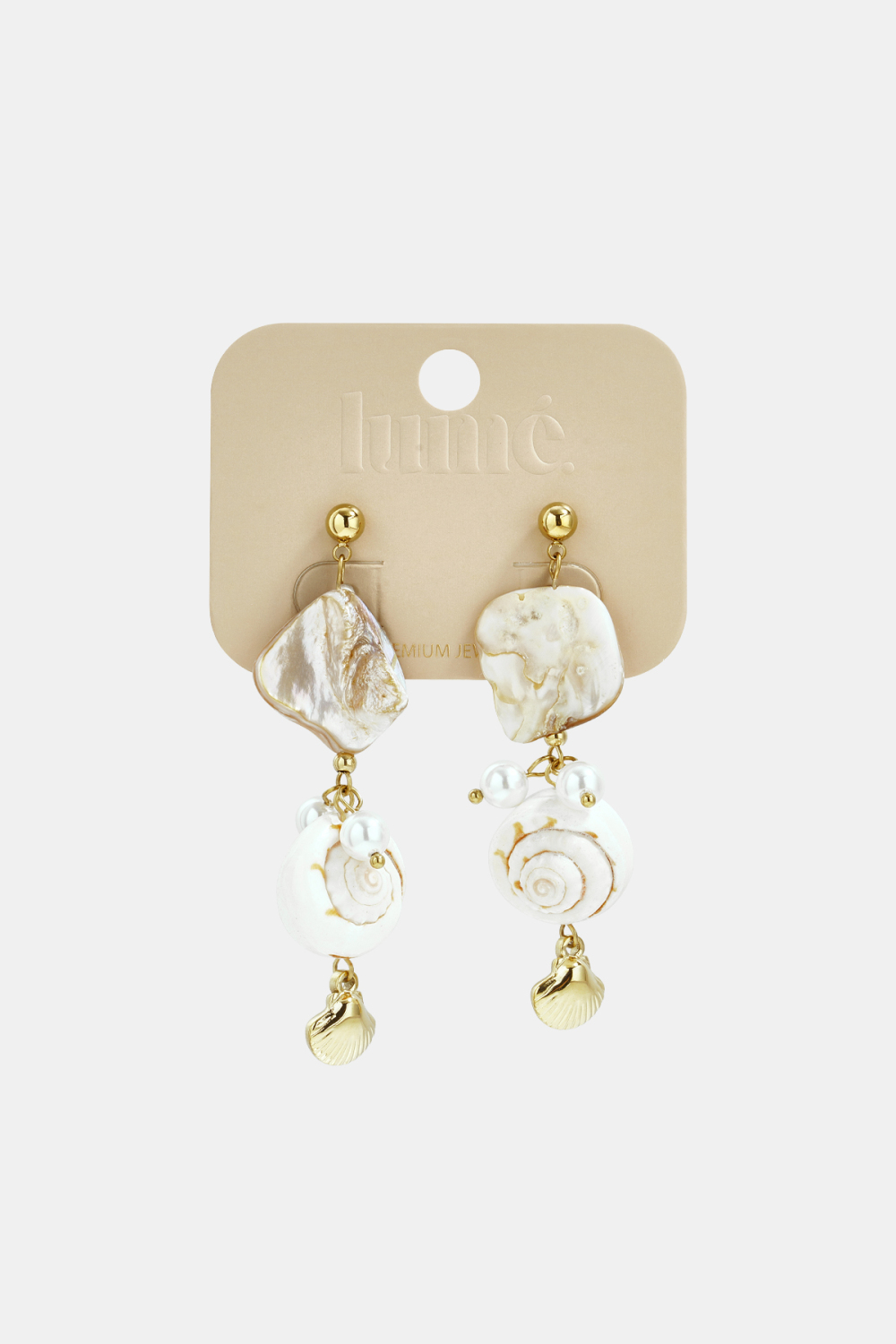 Boucles D'Oreilles Pendantes En Acier Inoxydable, Coquillage, Collection Vacances Et Romantisme, Bijoux Pour Femmes Image4