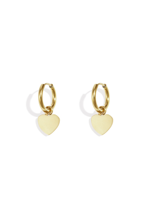Boucles D'Oreilles Pendantes En Acier Inoxydable En Forme De Cœur, Collection Décontractée Et Simple Pour Femmes h5