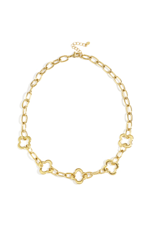 Colliers En Acier Inoxydable Clover, Série Décontractée, Simple Et Quotidienne, Bijoux Pour Femmes h5