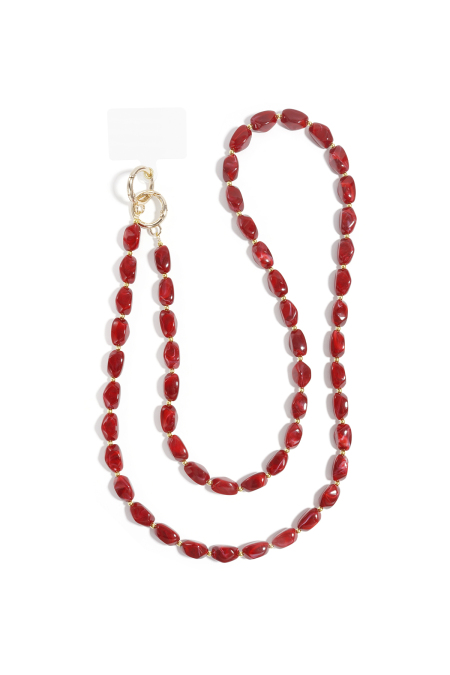 Chaîne de téléphone en perles acryliques décontractées, accessoires du quotidien