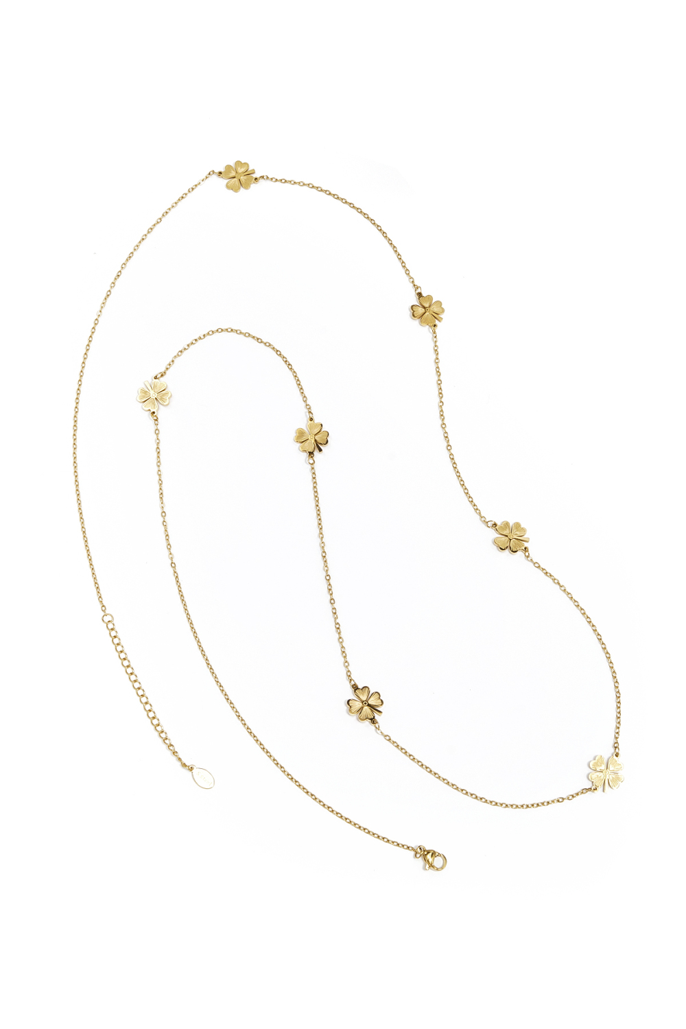 Collier Long Trèfle - Doré