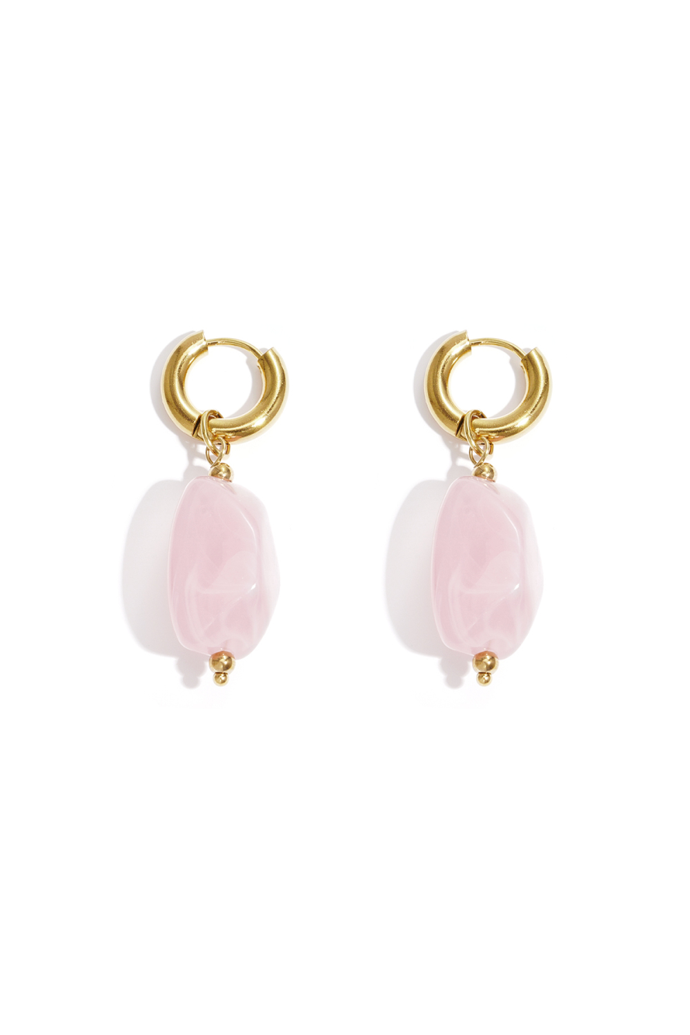 Boucles D'Oreilles Avec Perles Organiques