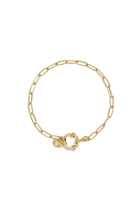 Bracelet avec fermoir avant et maillons ovales