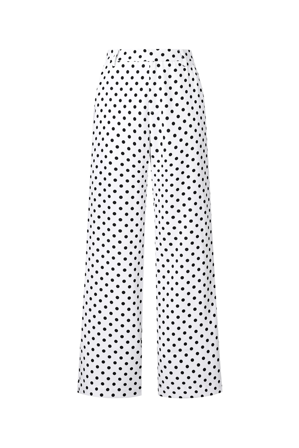 Tissu Polyester Fibre Femmes Pantalons Droits Élégants Points