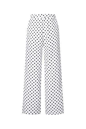Tissu Polyester Fibre Femmes Pantalons Droits Élégants Points h5