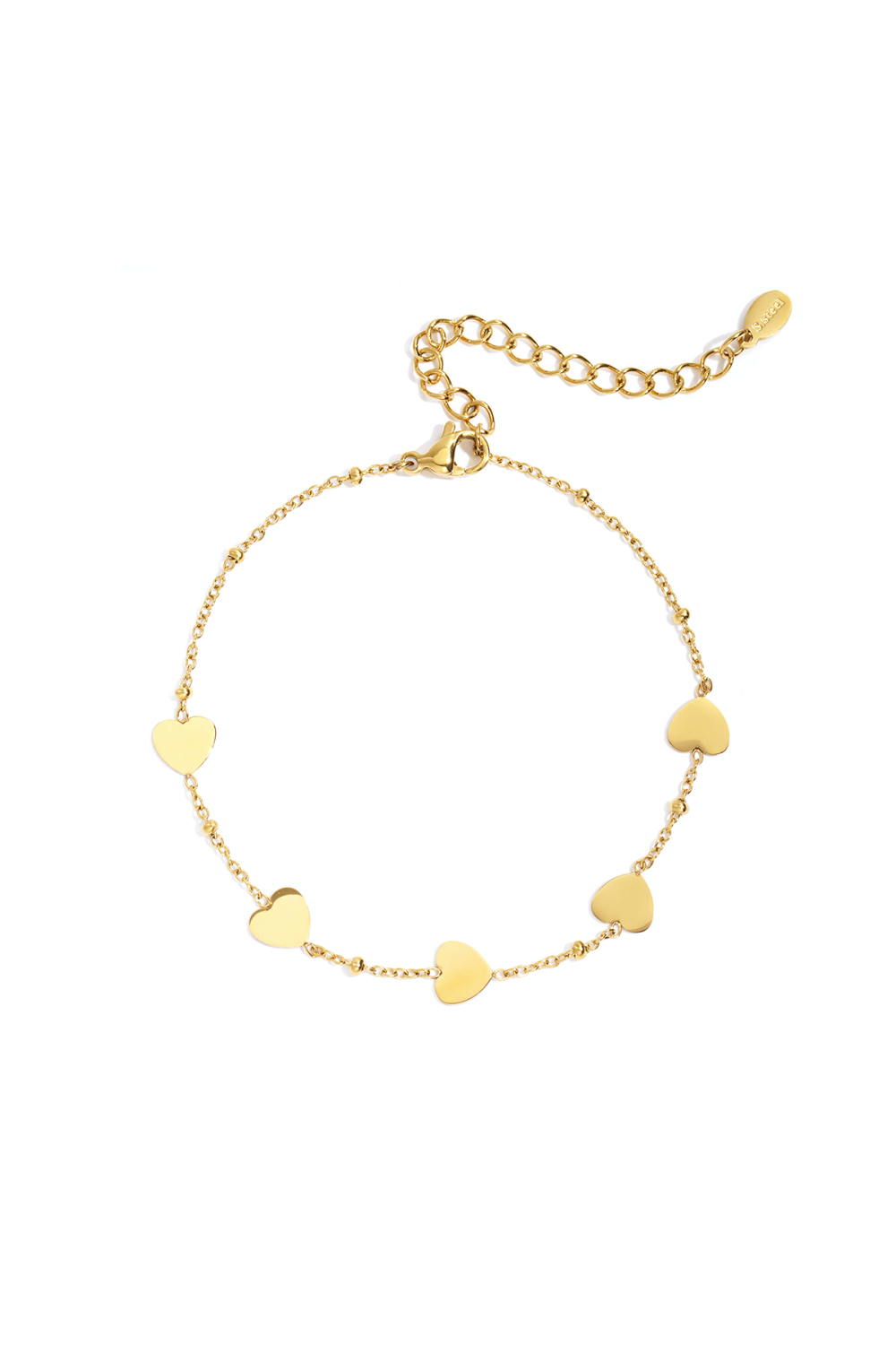 Bracelets À Chaîne En Acier Inoxydable, Série Cœur, Décontracté, Quotidien, Simple, Bijoux Pour Femmes
