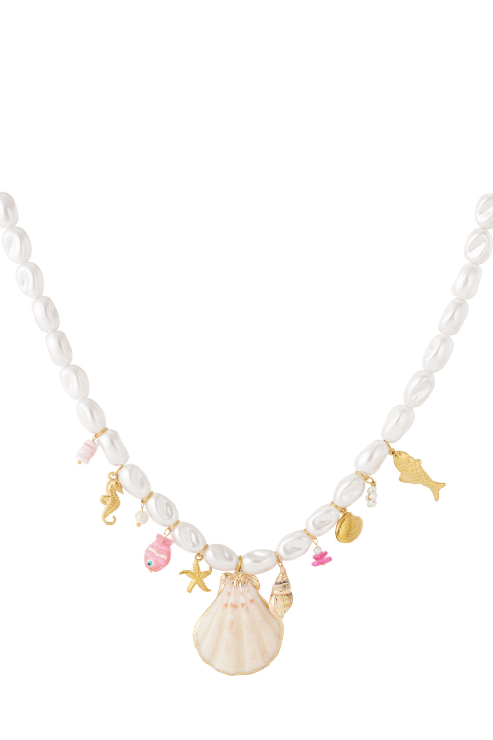 Collier De Perles Coquillages 