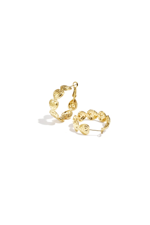 Boucles D'Oreilles Créoles En Forme De Cœur h5 