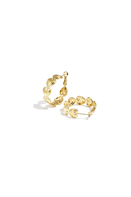 Boucles d'oreilles créoles en forme de cœur