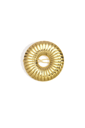 Broche Épingle À Cheveux Ronde À Motif Rayé h5 