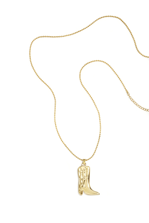 Long Collier Avec Botte De Cowboy h5 