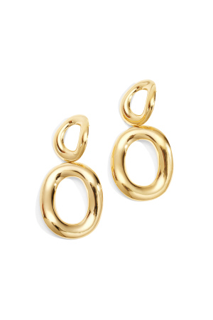 Boucles D'Oreilles Pendantes En Acier Inoxydable, Style Cercle, Style Décontracté, Simple Et Quotidien, Bijoux Pour Femmes h5 Image3