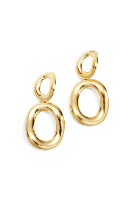 Boucles d'oreilles pendantes en acier inoxydable, style cercle, style décontracté, simple et quotidien, bijoux pour femmes