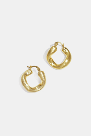 Boucles D'Oreilles Créoles De Forme Irrégulière, Série Décontractée, Simple Et Quotidienne, Bijoux Pour Femmes h5 