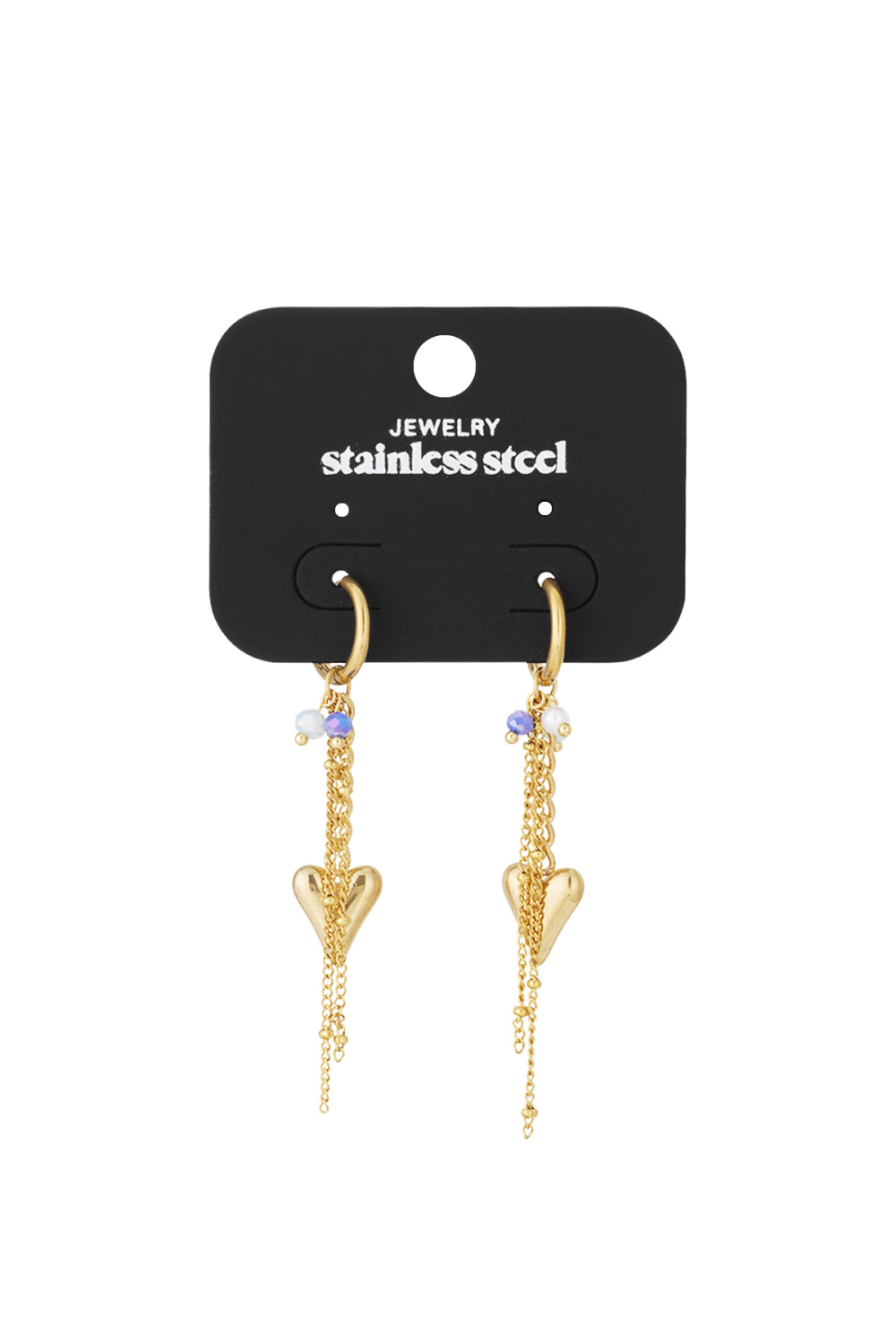 Boucles D'Oreilles Pendantes En Forme De Cœur Image5