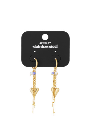 Boucles D'Oreilles Pendantes En Forme De Cœur h5 Image5