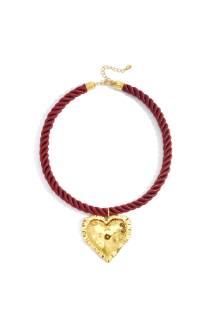 Colliers Pendentifs En Polyester Cœur Rétro Daily Classic Series Bijoux Pour Femmes h5