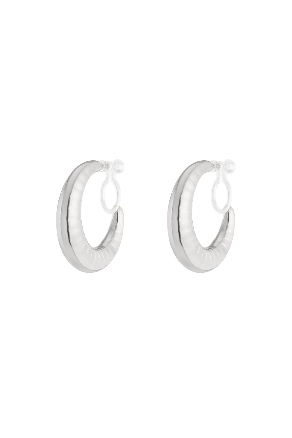 Boucles D'Oreilles Créoles À Clip Audacieuses h5Image3