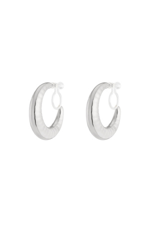 Boucles D'Oreilles Créoles À Clip Audacieuses h5 Image3