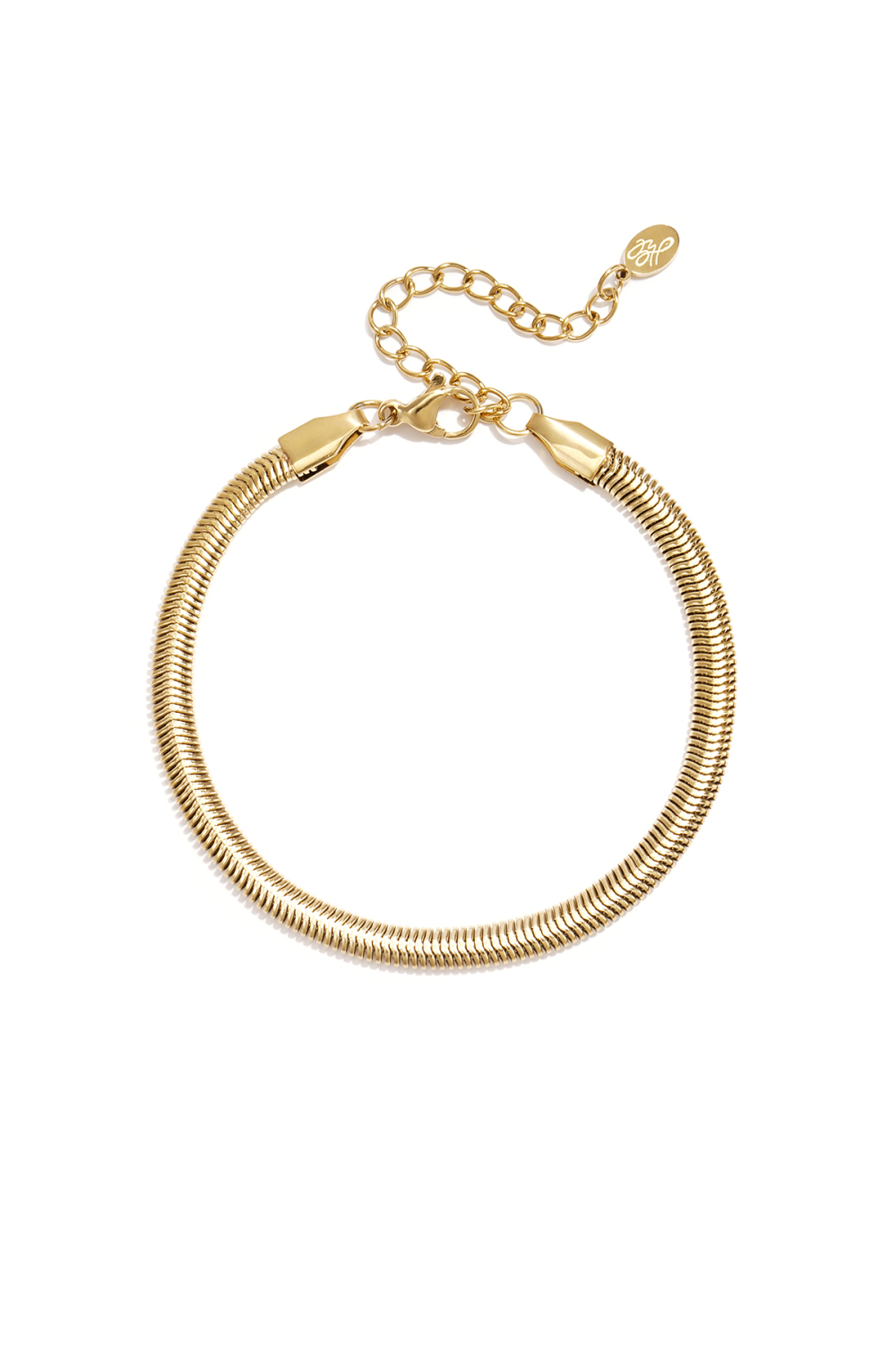 Bracelet Plat À Chevrons Étroit - 4.0Mm