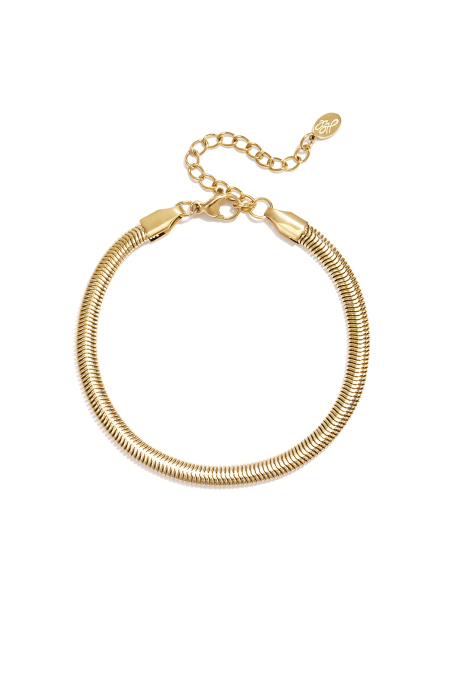 Bracelet plat à chevrons étroit - 4.0MM