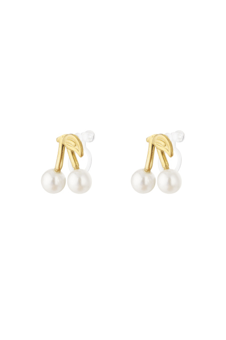 Boucles d'oreilles à clip cerise