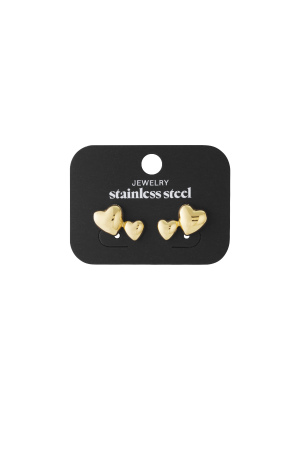 Boucles D'Oreilles À Tige En Acier Inoxydable, Style Cœur, Décontractées, Simples Et Quotidiennes, Bijoux Pour Femmes h5 Image4
