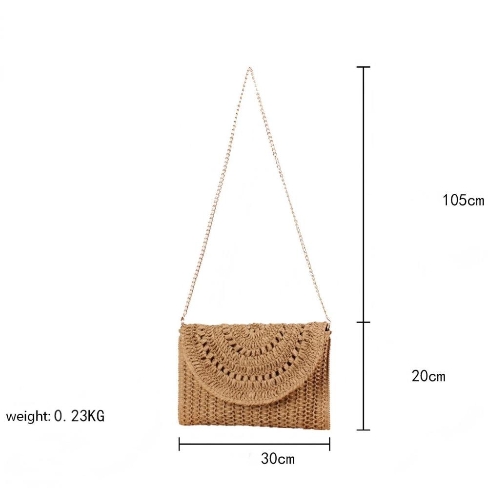 Sacs De Plage Quotidiens En Papier Tissé Pour Femmes h5Image5