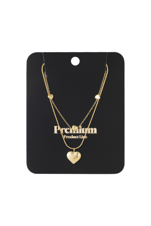 Colliers Superposés En Forme De Cœur, Style Décontracté, Simple Et Quotidien, Bijoux Pour Femmes h5 Image4